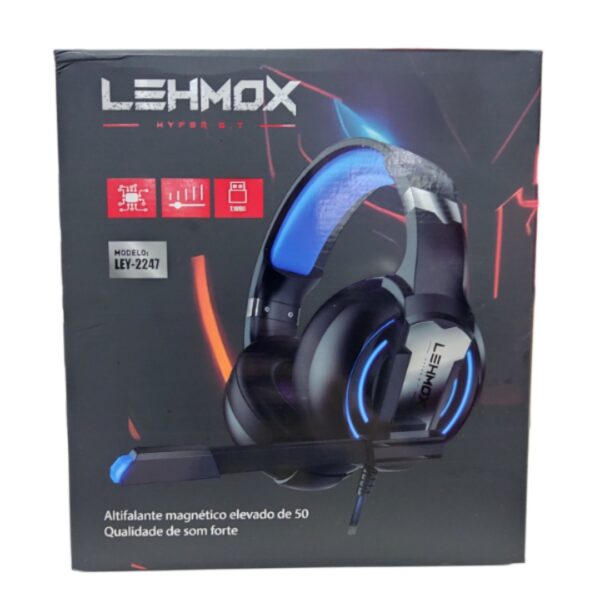 Headset Gamer USB Audio 7.1 com Haste Flexivel com Led RGB Lehmox