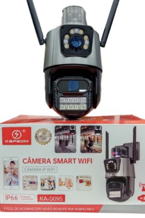 Dupla Câmera IP Sem Fio de Segurança Externa 4K, Controle Wi-Fi