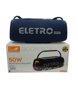 Caixa de som Portátil Boombox 50w Eletromex