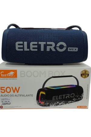 Caixa de som Portátil Boombox 50w Eletromex